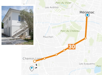 La ligne 30 qui permet de circuler dans Mérignac